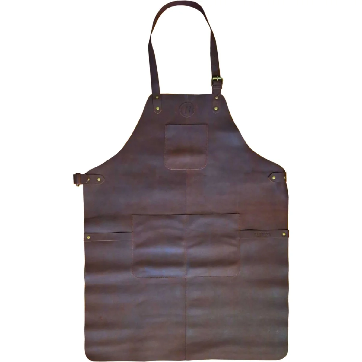 Exklusive Büffelleder Grillschürze | Robuste & Elegante BBQ Schürze in Edlem Kaffeebraun für Grillmeister
