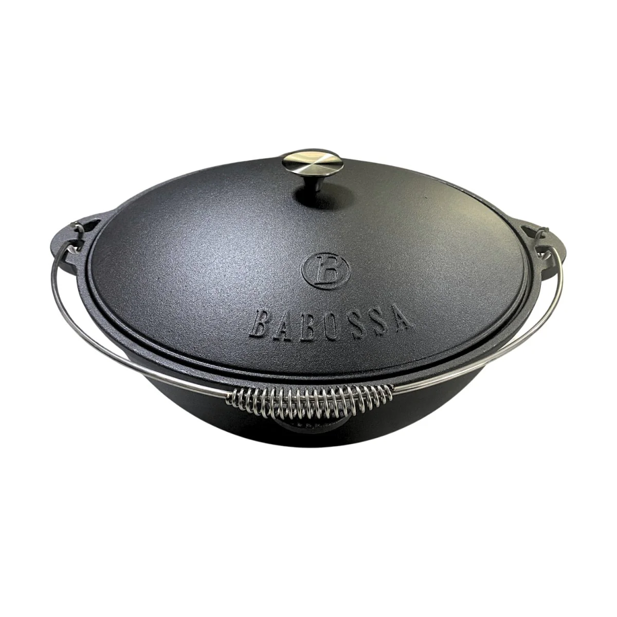 Kazan Gusseisen 12 Liter mit Gusseisendeckel | Perfekt für Schmorgerichte und Braten auf Grill oder Feuer - Image 5