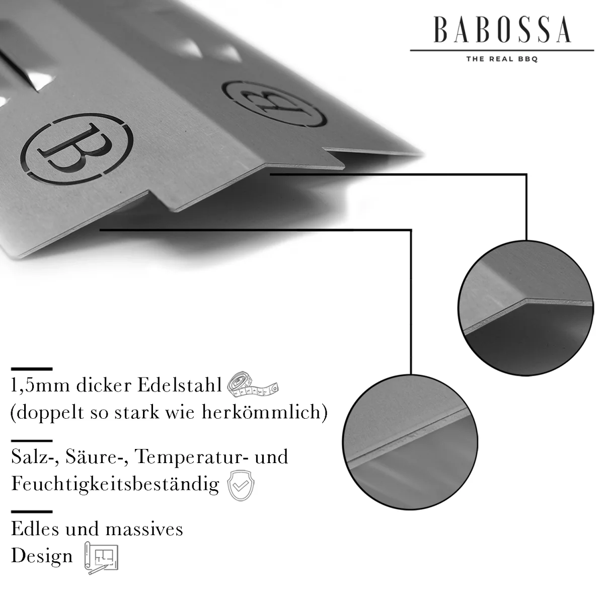 Flammschutzblech | Aromaschiene | V4A Edelstahl | Burnhard Earl - Image 3