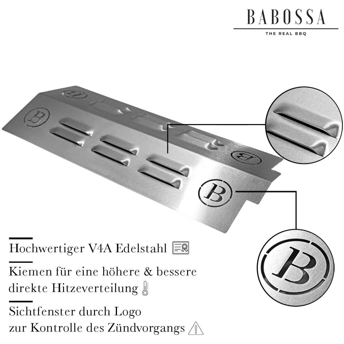 Flammschutzblech | Aromaschiene | V4A Edelstahl | Burnhard Earl - Image 4