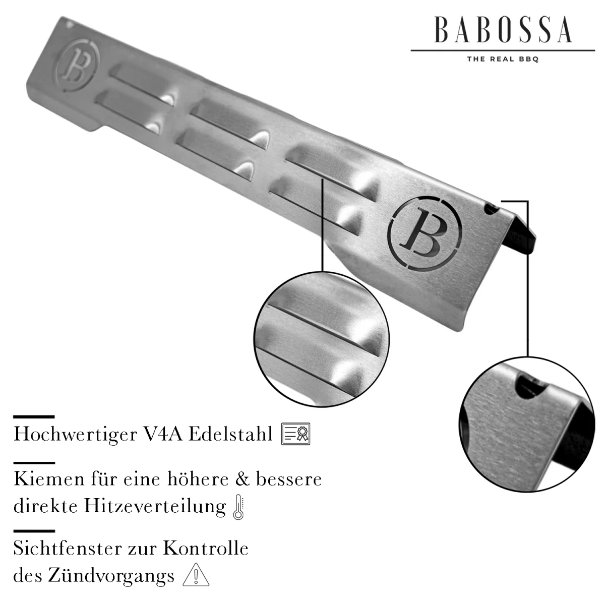 Flammschutzblech | Aromaschiene | V4A Edelstahl | Burnhard Fred - Image 5