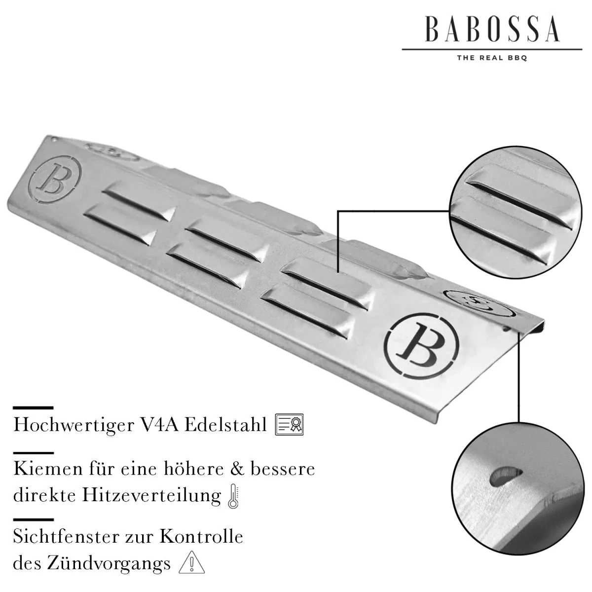 Flammschutzblech | Aromaschiene | V4A Edelstahl | Enders Seattle - Image 4