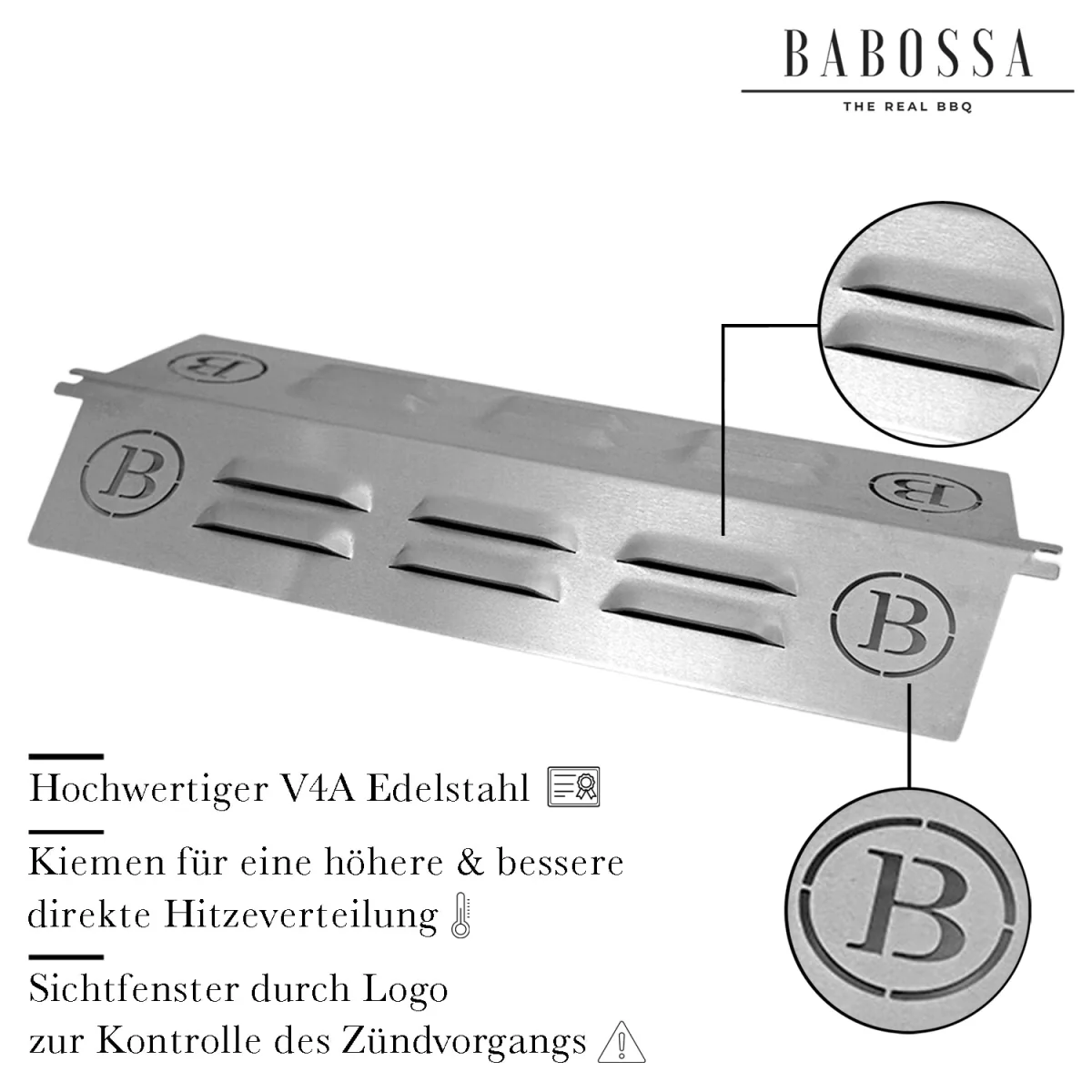 Flammschutzblech | V4A Edelstahl | Broil King Baron & Crown - Image 5