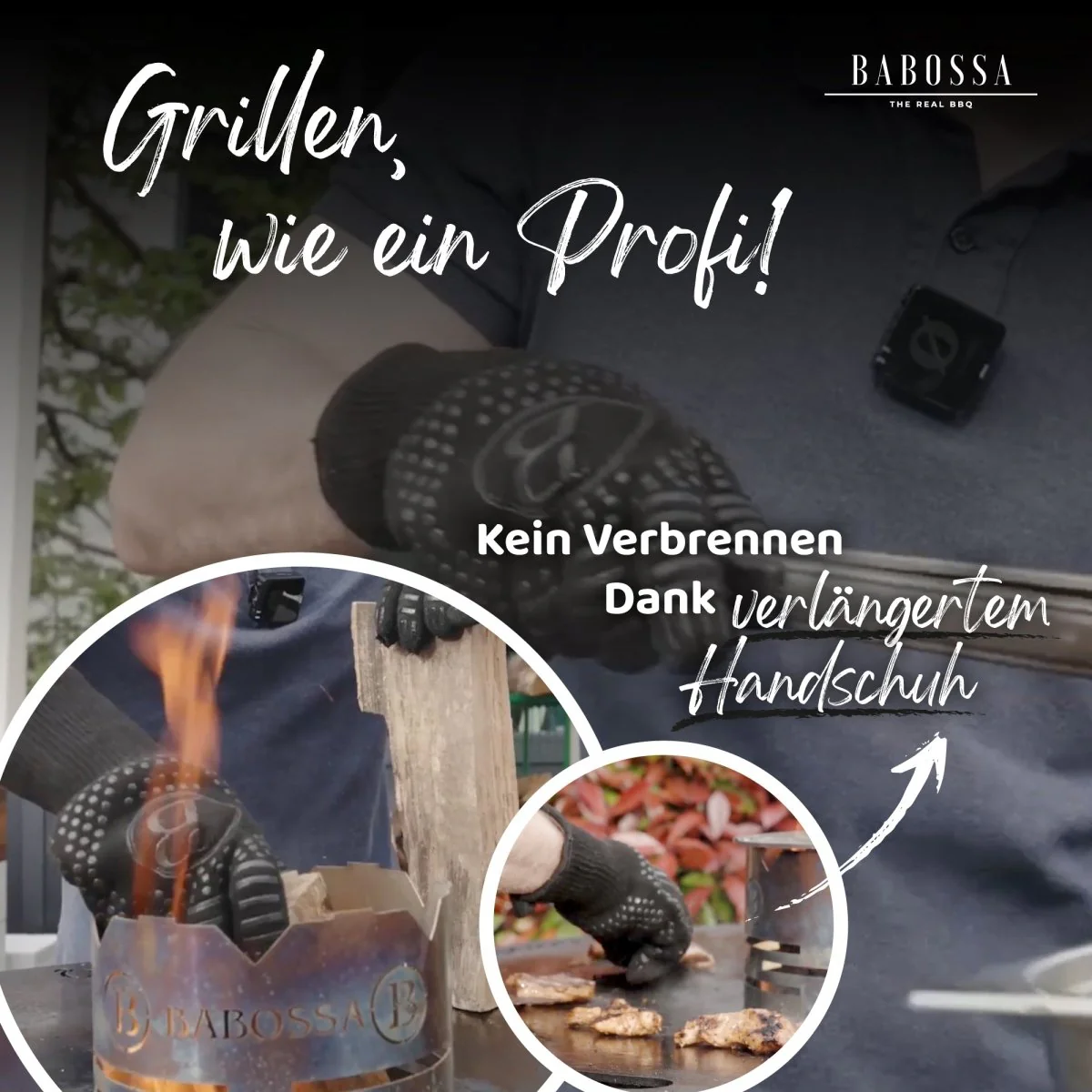 Grillhandschuhe, Aramid All-Black - Image 5
