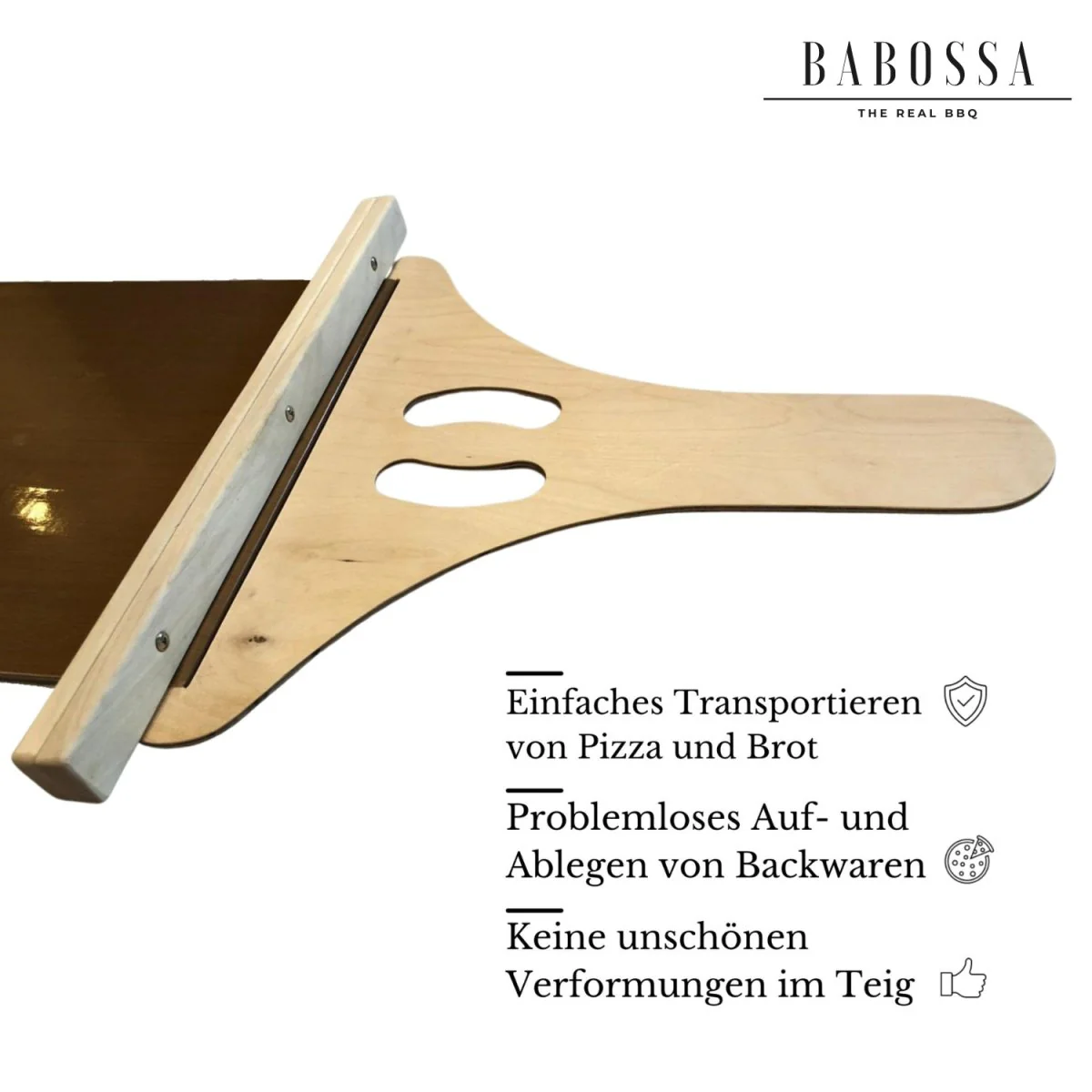 Pizza- & Brotschieber | Birkenholz | 89x46cm | langer Griff breiter Schieber - Image 3
